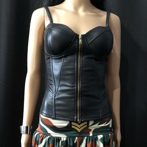 Halloween Army Girl Black Corset XS Camo Skirt S/M